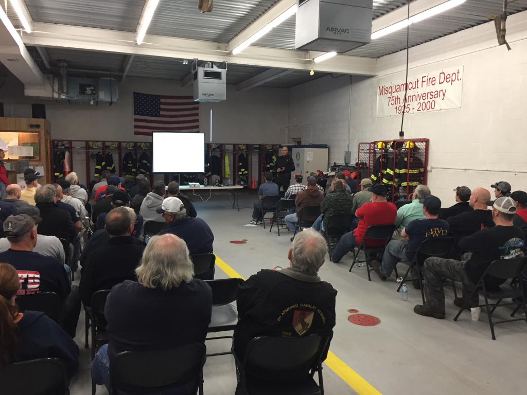 RI State Police Cpl. Scott Carlsten and Retired Sergeant Matthew Zarrella discuss the RI State Police Search & Rescue Program and RISP K-9 Unit at Misquamicut Fire