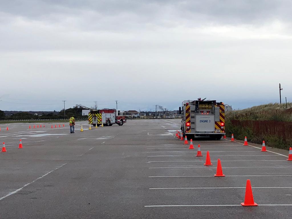 Southern League's EVOC class at Misquamicut State Beach in October of 2018