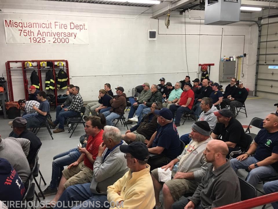 Southern League members listen at a recent training held in Misquamicut